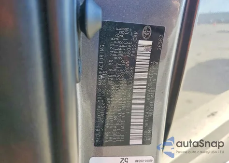 2020 Toyota Camry Se z USA, uszkodzony, nr VIN 4T1G11AK3LU306586